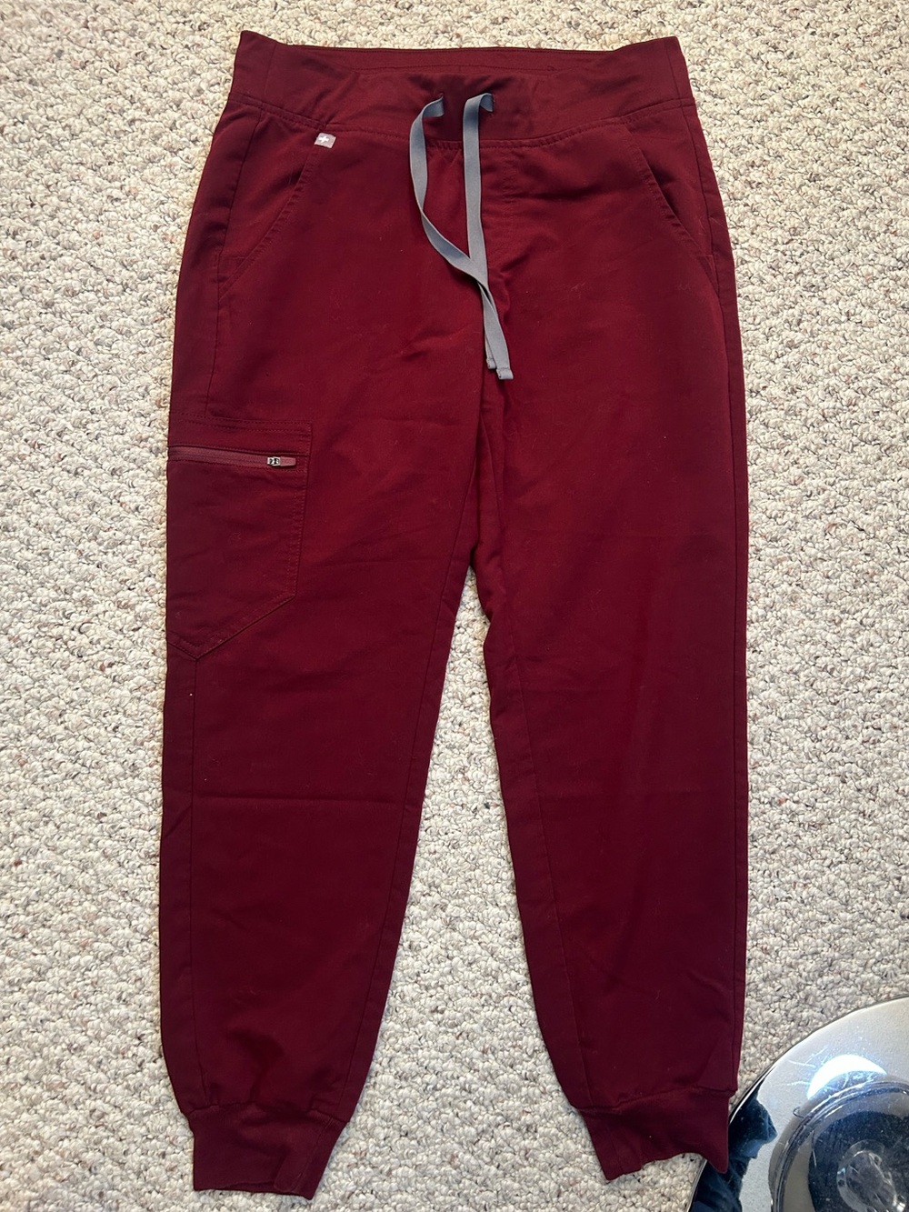 Figs Scrub Pants Size S Color Burgundy PO#1645